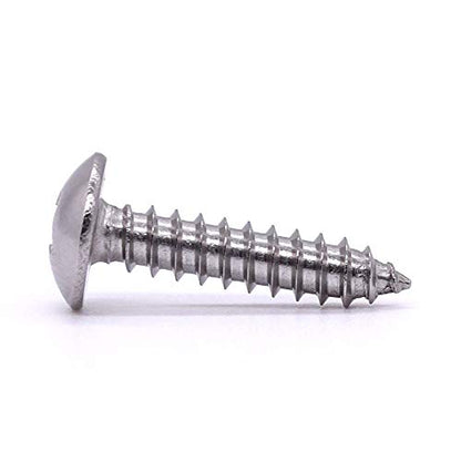#4 x 1/2" Truss Head Wood Screw, Phillips Truss Head Self Tapping Sheet Metal Tek Screw, 18-8 Stainless Steel 304, Brgiht Finish, 100 PCS - size: #4 x 1/2"