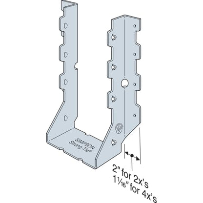 Simpson Strong-Tie HUS410 HUS Galvanized Face-Mount Joist Hanger for 4x10 (Pack of 25)
