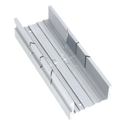 HAUTMEC Mini Miter Box, 5.3" Aluminum Mitre Block for 45°, 90°, 135° Precision Angle Cuts, Thick-Wall Reinforced Mitre Guide for Wood, Metal, Plastic, Trim & Craft Projects (HT0417) - style: Mini Miter Box