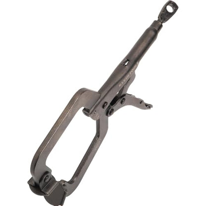 Klein Tools 38621 C-Clamp Locking Pliers with Swivel Pad Jaws, Intuitive Thumb Knob, Adjustable Clamp for Home, Shop, Woodworking, 9-Inch - style: 9-In Swivel Jaw
