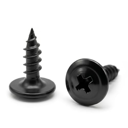 BCP Fasteners #8 x 1/2" Black Modified Truss Head Wood Screws, 100 Pack