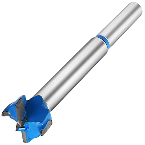 Auniwaig Forstner Drill Bits, 16mm Dia Wood Hole Saw, Auger Opener Cemented Carbide, 80mm Length Woodworking Hinge Hole Drilling Boring Bit Cutter, Round Shank, Blue, 1 Pcs - size: 16mm
