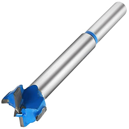 Auniwaig Forstner Drill Bits, 16mm Dia Wood Hole Saw, Auger Opener Cemented Carbide, 80mm Length Woodworking Hinge Hole Drilling Boring Bit Cutter, Round Shank, Blue, 1 Pcs - size: 16mm