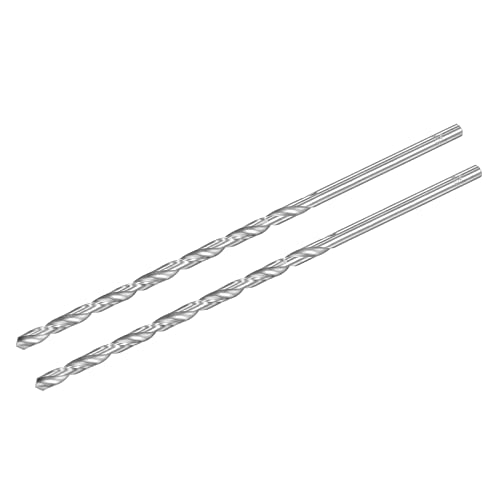 uxcell HSS(High Speed Steel) Extra Long Twist Drill Bits, 6.5mm Drill Diameter 300mm Length for Hardened Metal Woodwork Plastic Aluminum Alloy 2 Pcs - size: 6.5x300mm
