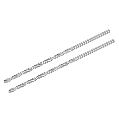 uxcell HSS(High Speed Steel) Extra Long Twist Drill Bits, 6.5mm Drill Diameter 300mm Length for Hardened Metal Woodwork Plastic Aluminum Alloy 2 Pcs - size: 6.5x300mm