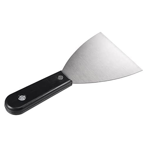 uxcell Putty Scraper 4" Spatula Drywall Repair Spreader Stainless Steel Blade Black Handle 2Pcs - size: 4"