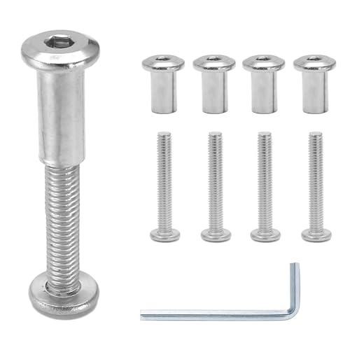 10 Pair(20 Piece) M6x45mm Hex Drive Socket Cap Bolt, Silver - color: Silver, size: M6x45mm