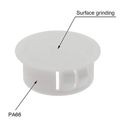 Plastic Hole Plugs, 6mm (1/4"), White, 30PCS - color: White, size: 6mm (1/4")