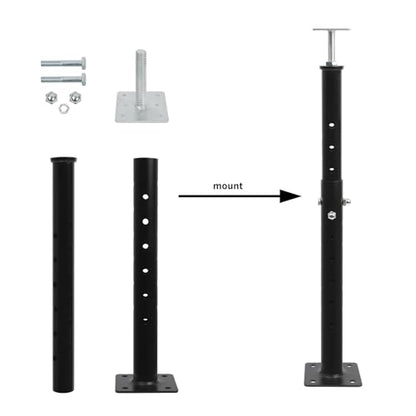 4-Pack House Floor Jacks, 19–35 Inch Adjustable Steel Posts, Black - color: Black(4 Pack), size: 19"-35"