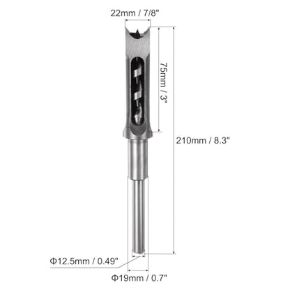 uxcell Square Hole Drill Bit, 7/8" High-Carbon Steel Hollow Chisel Mortise Power Tool for Woodworking - size: 7/8"