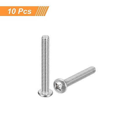 uxcell 1/4-20x4 Pan Head Machine Screws 304 SS Phillips Drive, 10 Pack - size: 1/4-20x4"