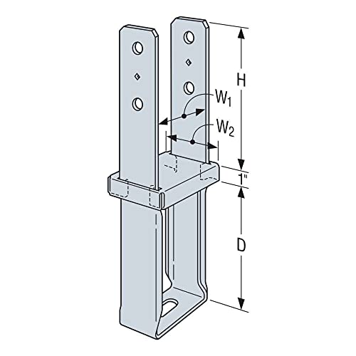 Simpson Strong-Tie CBS66HDG - Hot-Dip Galvanized Standoff Column Base for 6x6
