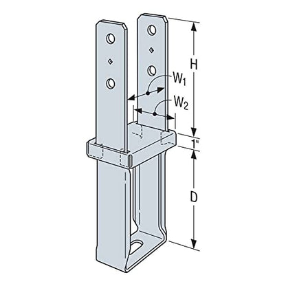 Simpson Strong-Tie CBS66HDG - Hot-Dip Galvanized Standoff Column Base for 6x6
