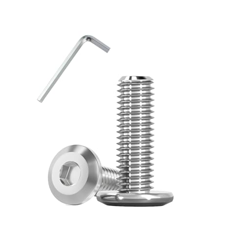 Metuja 5/16-18x3/4 Flat Head Hex Socket Cap Screws Bolts,304 Stainless Steel Fully Threaded Machine Screws with Hex Key (20PCS) Corrosion-Resistant for Furniture/Machinery - size: 5/16-18 x 3/4"