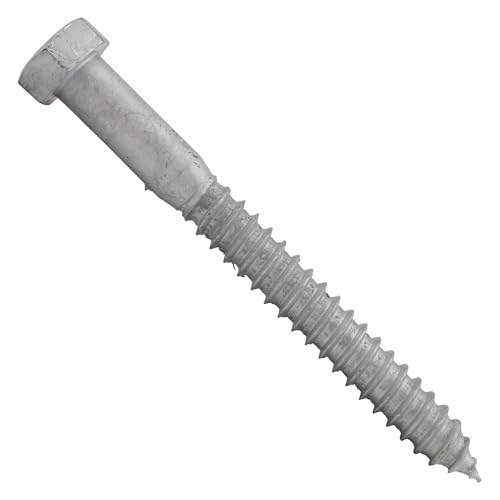 Conquest 5/8"-5 x 6 Lag Bolts, Hot Dip Galvanized, Coarse Threads Hex Head, Corrosion-Resistant for Outdoor, Wood, and Structural Projects (25 Pack) - size: 5/8"-5 x 6"