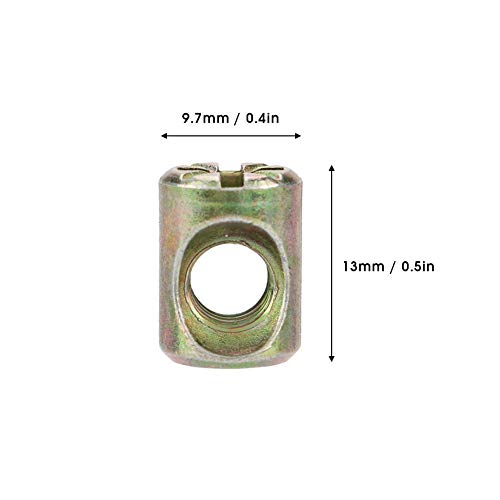 Furniture Nut,30pcs M6 Furniture Nut Dowel Cabinet Connectors Embedded Nuts Fasteners