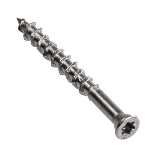 Simpson Strong-Tie T07162WP1 Deck-Drive DWP Wood SS Screw — #7 x 1-5/8 in. T-15, Trim Head, Type 316 (1 lb.)