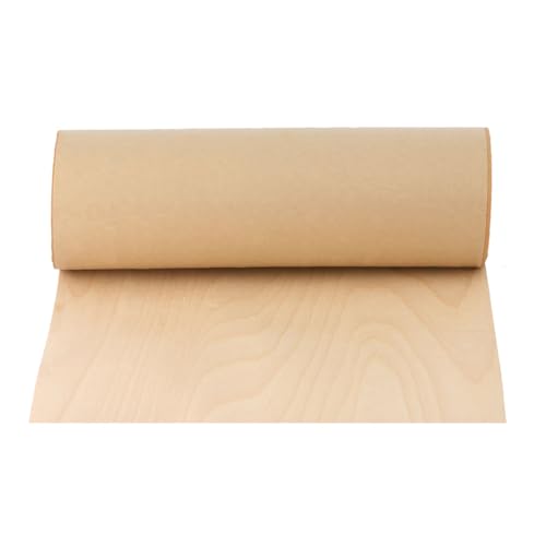 Edge Supply Ultra Flexible & Thin (0.4 MM) Birch Rotary Cut 24" x 48" Peel and Stick Wood Veneer Sheet, A Grade Veneer Face, Easy Application with Self Adhesive Birch Veneer Sheets.