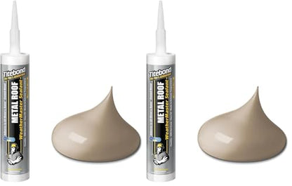 Titebond WeatherMaster Metal Roof Sealant 61661 Beige 9.5 Oz. (Pack of 2) - size: 9.5 Oz. (Pack of 2)