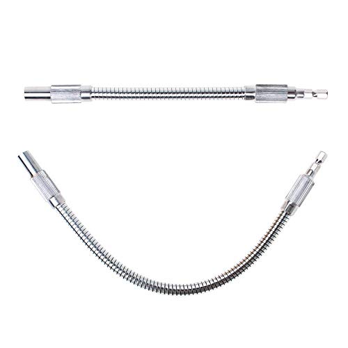 2PC Flexible Drill Bit Extension for Tight Spaces 360° Access