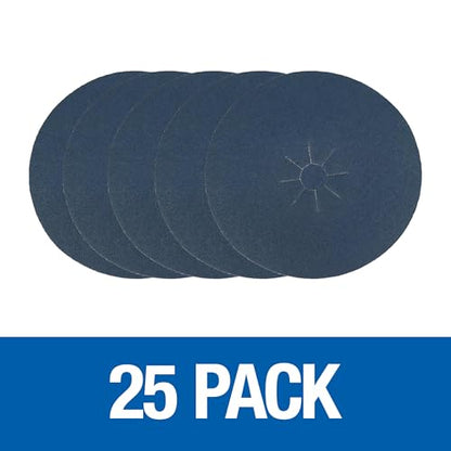Mercer Industries 410024 Zirconia Cloth Floor Sanding Edger Discs, 7" x 7/8" Hole, Grit 24X (25 pack) - color: Zirconia, size: 7" x 7/8" Hole, style: 24X (25 pack)