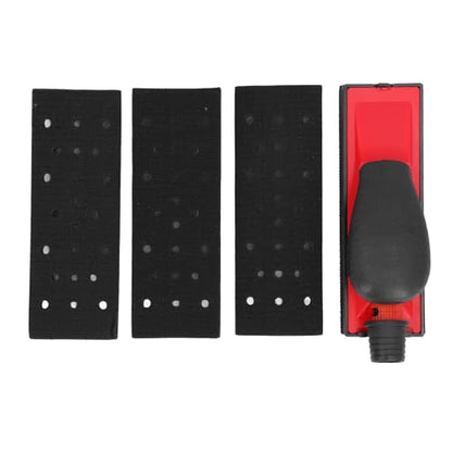 Adjustable Hand Sanding Block, Brushed Chassis Hand Sander with Dust Extraction, Ideal for Woodworking, Home Cleaning, ABS Material