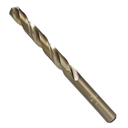 COMOWARE Cobalt Drill Bit Set- 1/2" M42 High Speed Steel Twist Jobber Length for Hardened Metal, Stainless Steel, Cast Iron and Wood Plastic - size: M42 1PCS