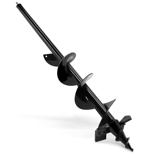 Auger Drill Bit for Planting - 4"X32" Heavy-Duty Auger Post Hole Digger for Fence- 1/2" Hex Drive Drill - size: 4"X32"