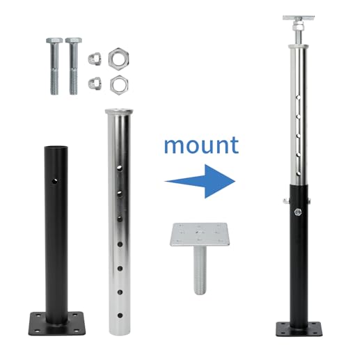 2 PCS Adjustable House Jacks Post for Leveling, 19"-36"(1'7"-3'), Black - color: Black