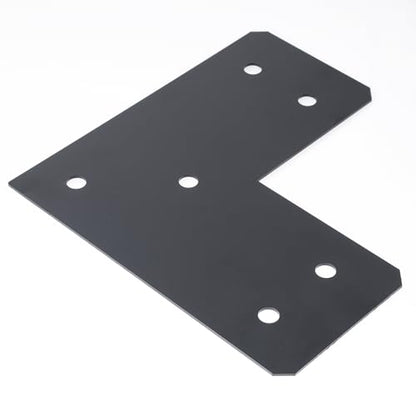 4 PCS 10" Flat L Brackets for 6x6 Lumber, 5" Width Mending Plates - size: Fit 6x6 Lumber