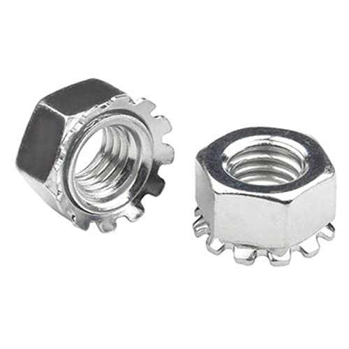 1/4 inches -20 Keps Nuts with External Tooth Washer, K-Lock Keps Nuts 304 Stainless Steel Kep Lock Nut, 50Pcs-Pack, 1/4 inches -20(50pcs) - size: 1/4"-20(50pcs)