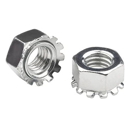 1/4 inches -20 Keps Nuts with External Tooth Washer, K-Lock Keps Nuts 304 Stainless Steel Kep Lock Nut, 50Pcs-Pack, 1/4 inches -20(50pcs) - size: 1/4"-20(50pcs)