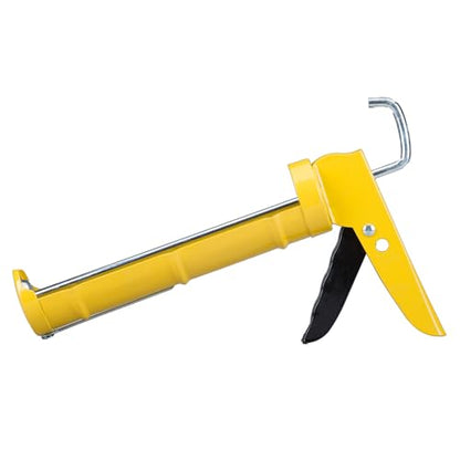 CAULK GUN Dripless Consumer Grade Smooth Round Rod Caulk Gun C150 | Dripless Metal Caulking Gun for 10oz Sealant and Adhesive Silicone Cartridges or Tubes | 5:1 Thrust Ratio CAULK GUN ECON 5:1 10OZ - size: Consumer