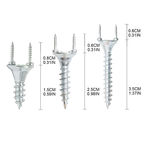 50pcs Solid Wood Baseboard Seamless Nails Double-Headed Self-Tapping Screws Foot Line Nails Invisible Security Screws