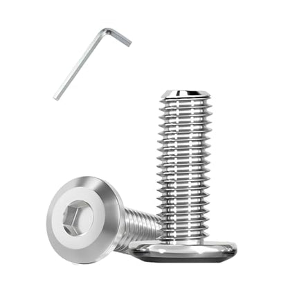 Metuja 1/4-20x1-1/4 Flat Head Hex Socket Cap Screws Bolts,304 Stainless Steel Fully Threaded Machine Screws with Hex Key (20PCS) Corrosion-Resistant for Furniture/Machinery - size: 1/4-20 x 1-1/4"