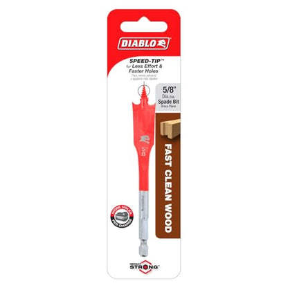 Diablo Spade Bit for Wood - 5/8" Diameter, 4" Length, 1/4" Hex Shank