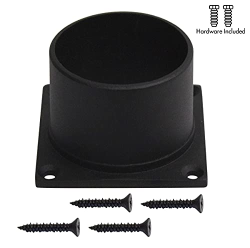 Solus S349 Pier Mount Adapter for 3" Post Top Light Fixtures, Durable Aluminum Surface Mount Base, Black