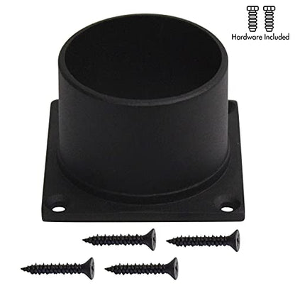 Solus S349 Pier Mount Adapter for 3" Post Top Light Fixtures, Durable Aluminum Surface Mount Base, Black