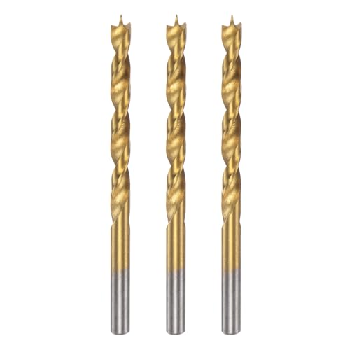 HARFINGTON 3pcs Brad Point Drill Bit 5.5mm/7/32 Dia Straight Round Shank - size: 5.5mm