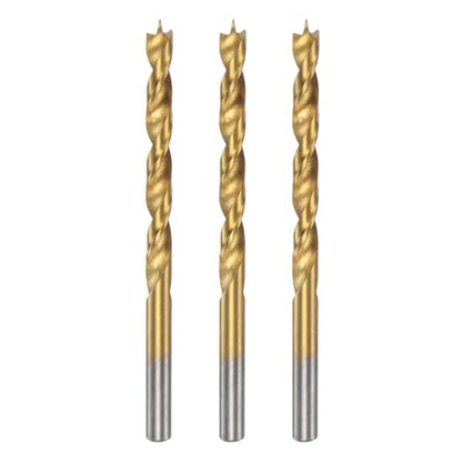 HARFINGTON 3pcs Brad Point Drill Bit 5.5mm/7/32 Dia Straight Round Shank - size: 5.5mm