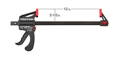 TEKTON 12 Inch Ratchet Bar Clamp / 18 Inch Spreader Set, 2-Piece | CLP51512 - size: 12 in. / 18 in., style: 2 Pack