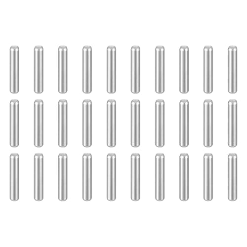 HARFINGTON 50pcs Dowel Pins M1.5(1.5mm) x 8mm 304 Stainless Steel Cylindrical Shelf Support Peg Pin Rod Fasten Elements for Metal Devices Wood Furniture DIY Installation, Silver - size: M1.5 x 8mm