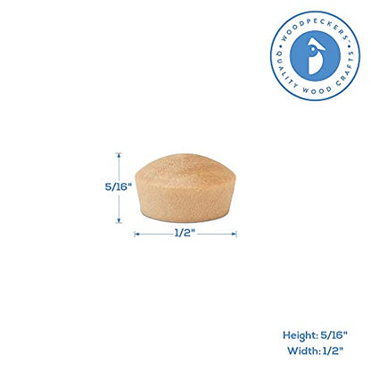 Wood Screw Covers 1/2 inch Maple Round-Head Screw Hole Plugs Pack of 250 by Woodpeckers - size: 1/2 inch