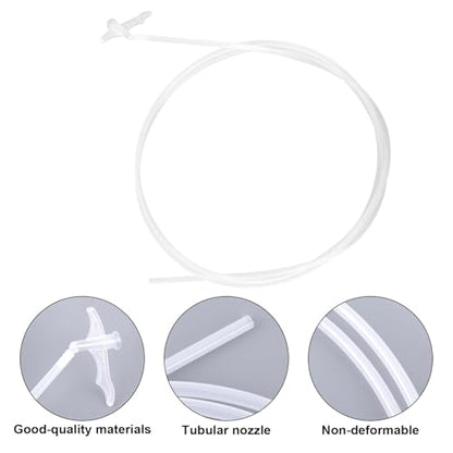 2pcs Spray Foam Nozzle Extension Tubes with Adjustable Spray Tips, 2m/78.74in PE Universal Expanding Long Reach Hose for Caulking Insulation Painting & Sealing Spraying Can Replacement