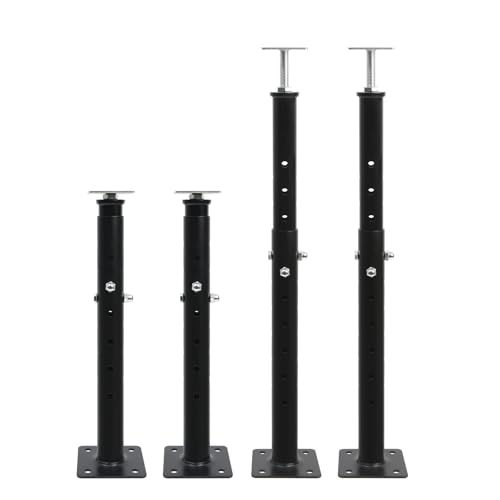 4-Pack House Floor Jacks, 19–35 Inch Adjustable Steel Posts, Black - color: Black(4 Pack), size: 19"-35"