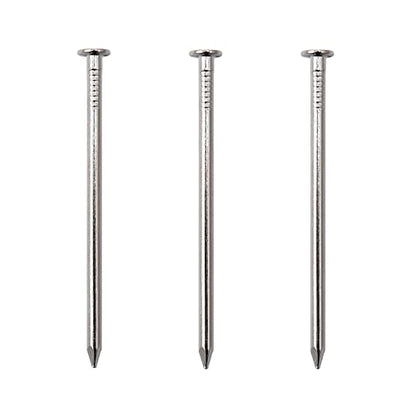 JEGONFRI 70PCS 2-1/2" Nickel Plated Flat Head Nails for Hanging, Wood Nails - color: Silver, size: 2-1/2 In , 70 Pcs