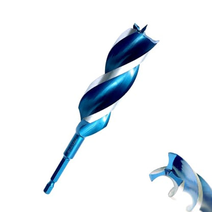 Auger Wood Drill Bit 1-3/16" x 6" x 1 Pack, Tri-Flute, 1/4 Inch Quick Change Hex Shank - size: 1-3/16" x 6" x 2Pcs