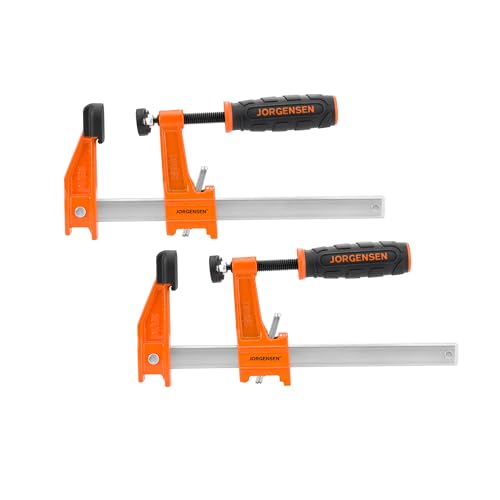 Jorgensen 6" Medium-Duty Steel Bar Clamp Set, 600 lbs Load Limit, 2-Pack - size: 6 Inch Medium Duty