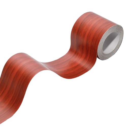 Lilaly 2 inches x 32 feet Wood Grain Repair Tape,Wood Grain Tape,Widely Used for Tables, Doors, Floor and DIY(Redwood) - color: Redwood