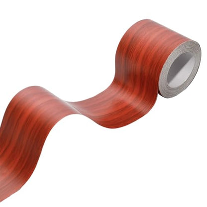 Lilaly 2 inches x 32 feet Wood Grain Repair Tape,Wood Grain Tape,Widely Used for Tables, Doors, Floor and DIY(Redwood) - color: Redwood